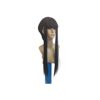 Jabami Yumeko Straight Long Black Cosplay Wig with Bangs