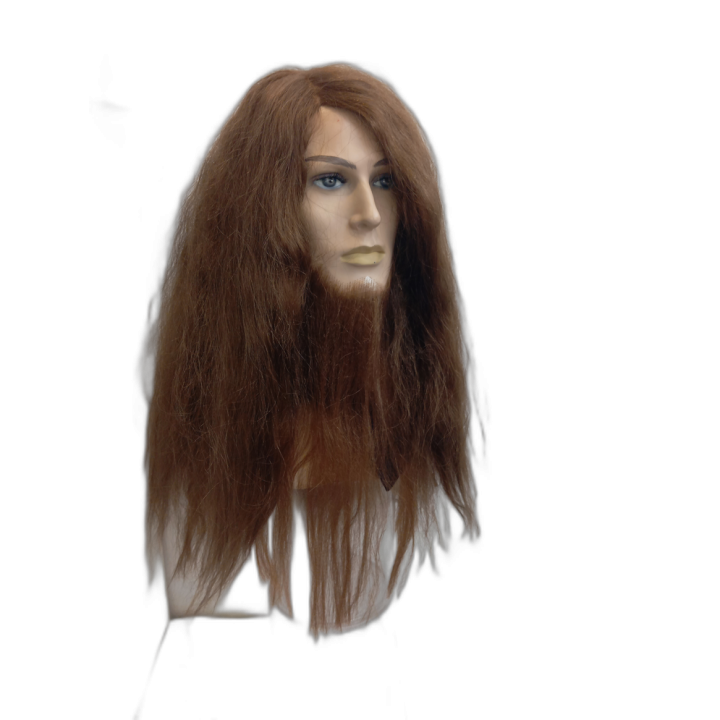 Long Light Brown Wise Guru Wig | Sage Philosopher Costume | Alegro Athens