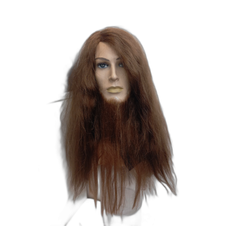 Long Light Brown Wise Guru Wig | Sage Philosopher Costume | Alegro Athens