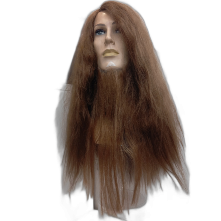 Long Light Brown Wise Guru Wig | Sage Philosopher Costume | Alegro Athens