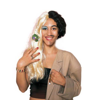 She & He Half Blonde Half Black Wig | Couples Costume | Alegro Athens