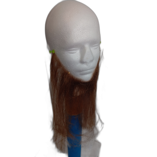 Long Light Brown Beard Wise Guru Human Hair on Lace
