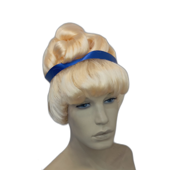 Σταχτοπούτα Ψηλή Ξανθιά Σγουρή Περούκα Μπλε Κορδέλα | Απόκριες | Alegro
