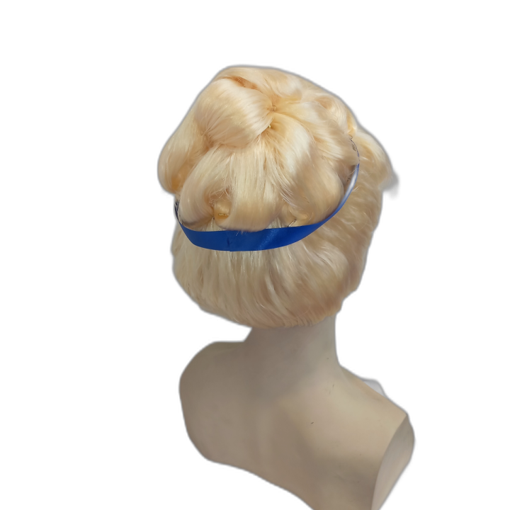 Σταχτοπούτα Ψηλή Ξανθιά Σγουρή Περούκα Μπλε Κορδέλα | Απόκριες | Alegro
