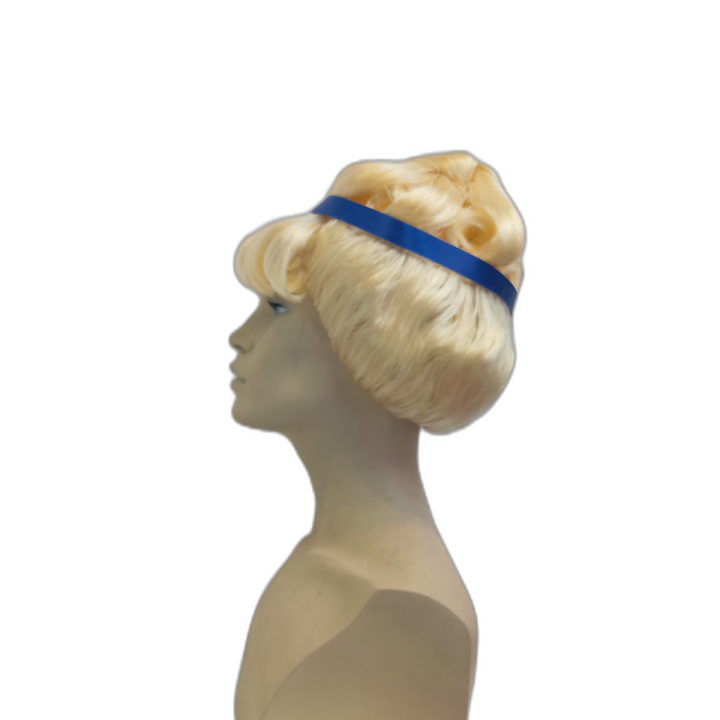 Σταχτοπούτα Ψηλή Ξανθιά Σγουρή Περούκα Μπλε Κορδέλα | Απόκριες | Alegro