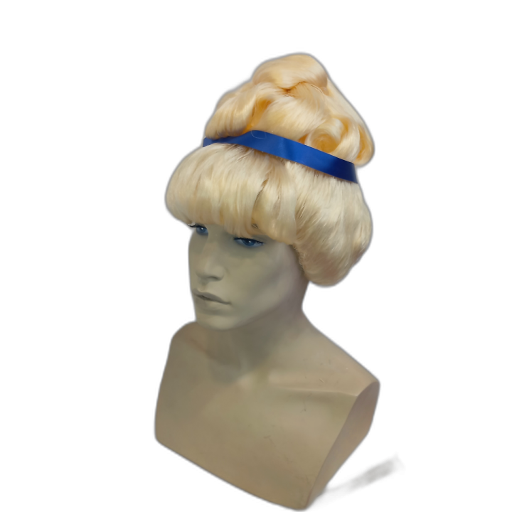 Σταχτοπούτα Ψηλή Ξανθιά Σγουρή Περούκα Μπλε Κορδέλα | Απόκριες | Alegro