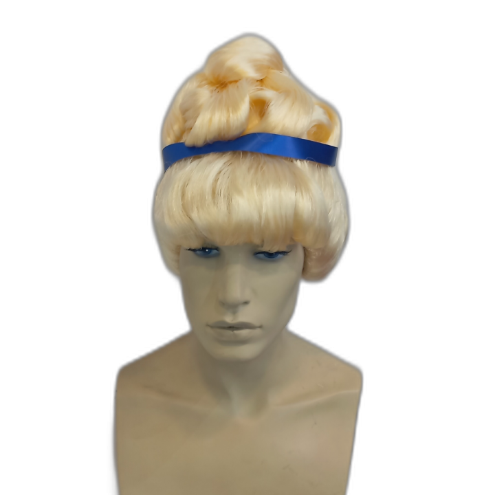 Σταχτοπούτα Ψηλή Ξανθιά Σγουρή Περούκα Μπλε Κορδέλα | Απόκριες | Alegro