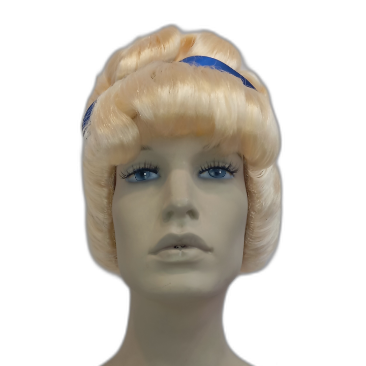 Σταχτοπούτα Ψηλή Ξανθιά Σγουρή Περούκα Μπλε Κορδέλα | Απόκριες | Alegro