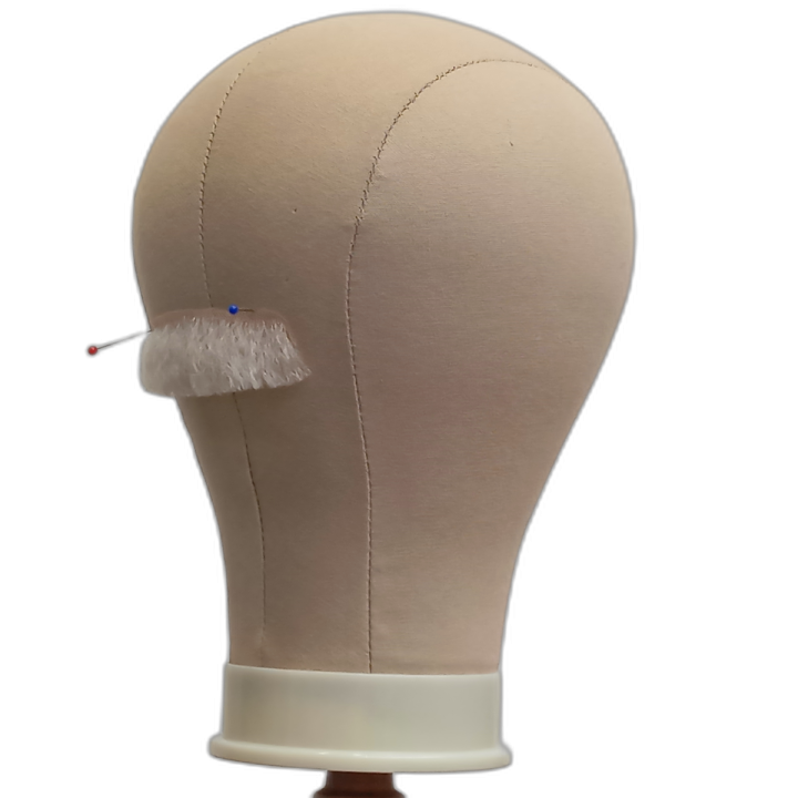 Uncle Handmade White Human Hair Moustache on Lace | Theatrical | Alegro Athens