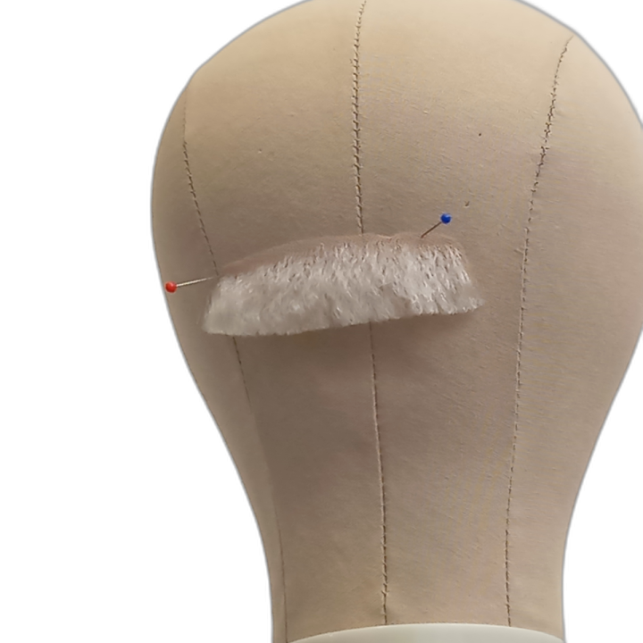 Uncle Handmade White Human Hair Moustache on Lace | Theatrical | Alegro Athens