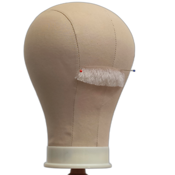 Uncle Handmade White Human Hair Moustache on Lace | Theatrical | Alegro Athens