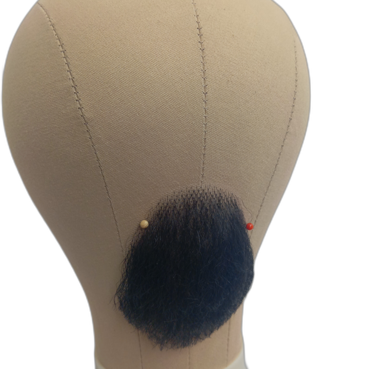 Medium Black Goatee Handmade Beard on Lace