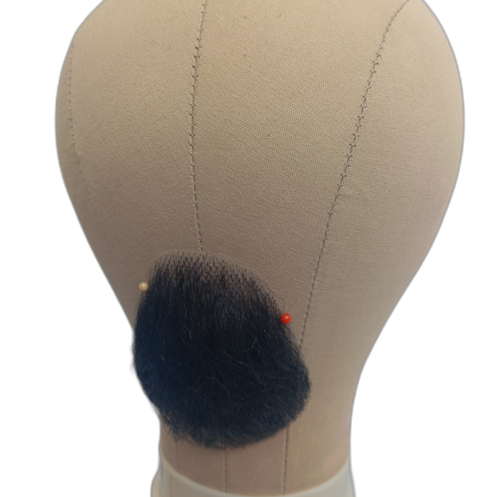 Medium Black Goatee Handmade Beard on Lace