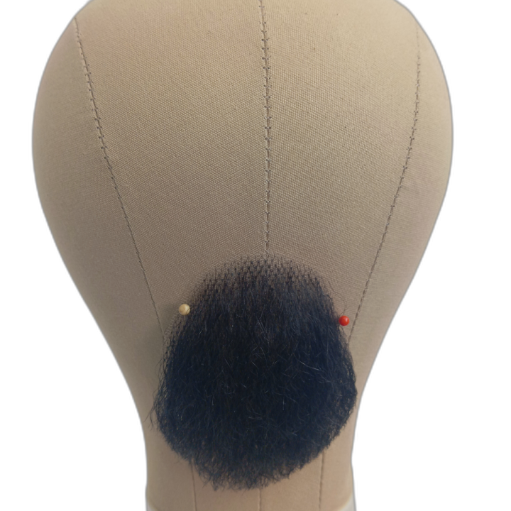 Medium Black Goatee Handmade Beard on Lace