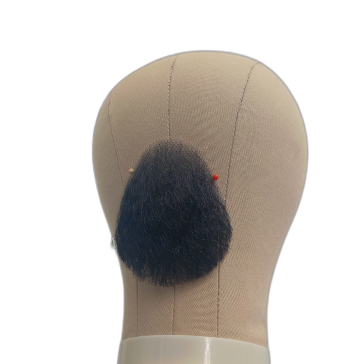 Medium Black Goatee Handmade Beard on Lace