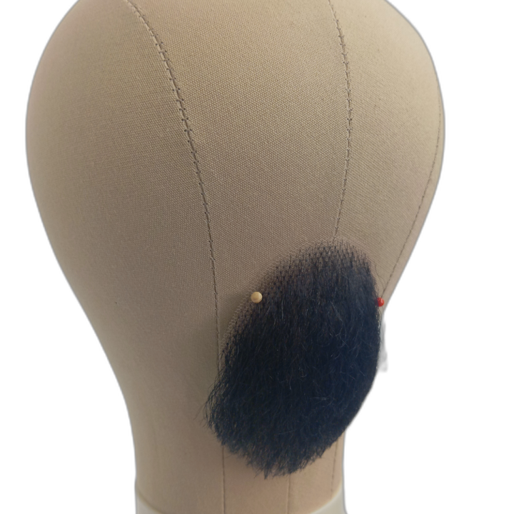 Medium Black Goatee Handmade Beard on Lace