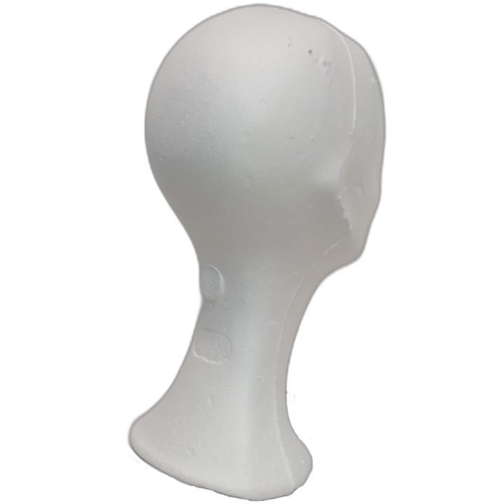 White Styrofoam Female Mannequin Head