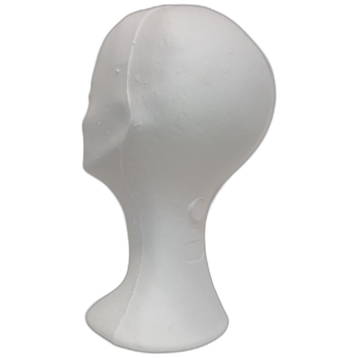 White Styrofoam Female Mannequin Head