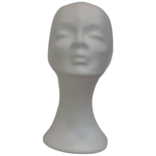 White Styrofoam Female Mannequin Head
