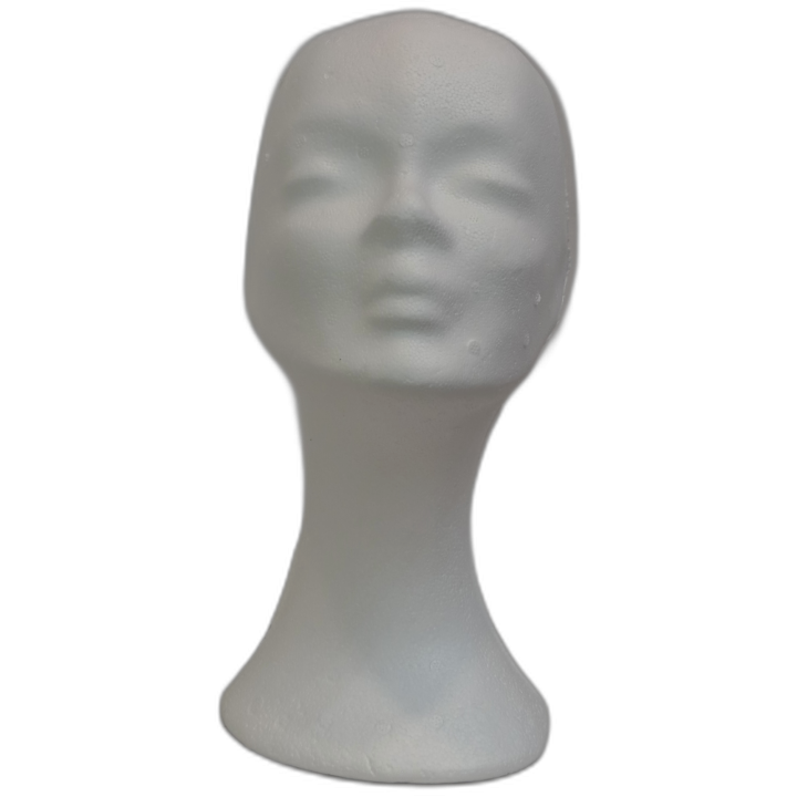 White Styrofoam Female Mannequin Head