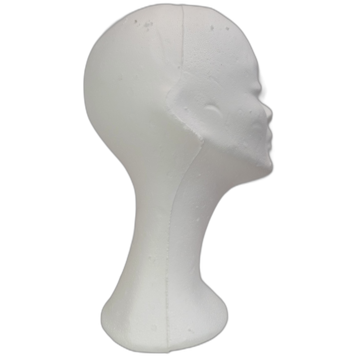 White Styrofoam Female Mannequin Head