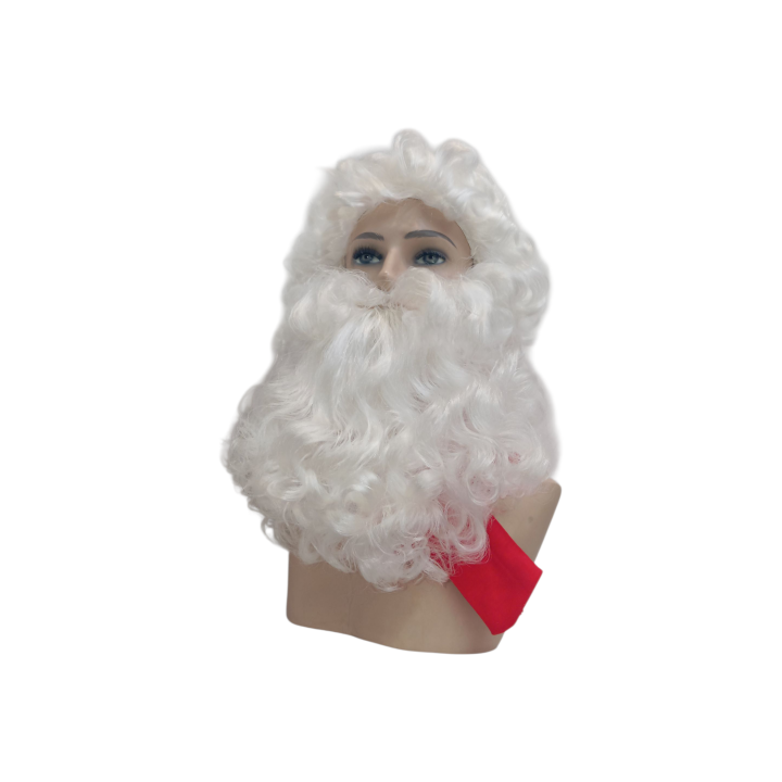 Professional Santa Claus Classic Set Wig Beard white | Alegro Athens
