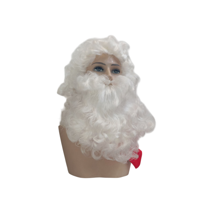 Professional Santa Claus Classic Set Wig Beard white | Alegro Athens