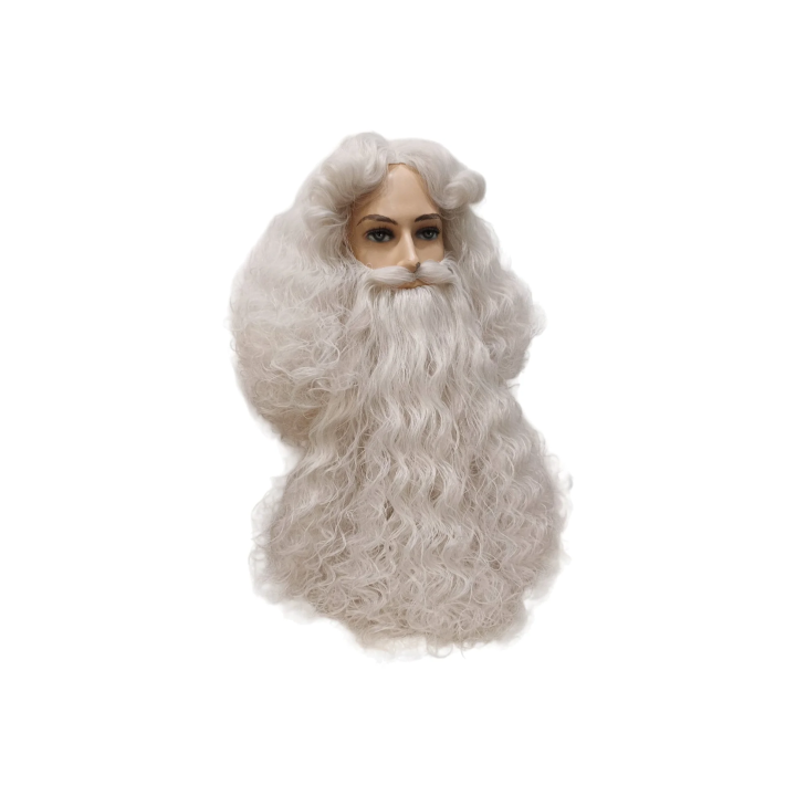 Professional Santa Claus Deluxe Set Wig Beard grayish white | Alegro Athens