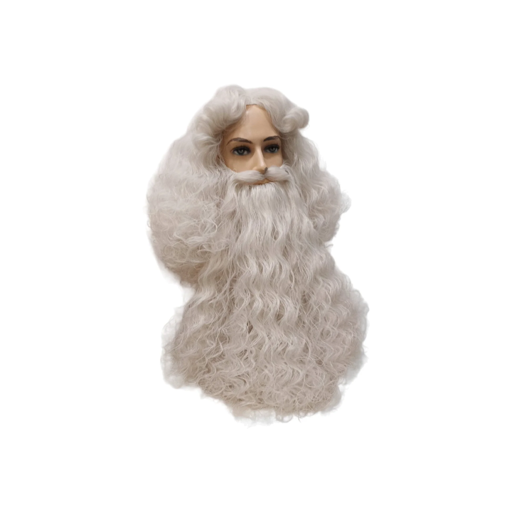 Professional Santa Claus Deluxe Set Wig Beard grayish white | Alegro Athens