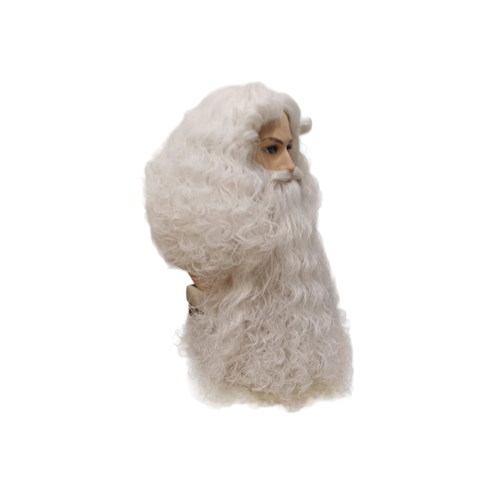 Professional Santa Claus Deluxe Set Wig Beard grayish white | Alegro Athens