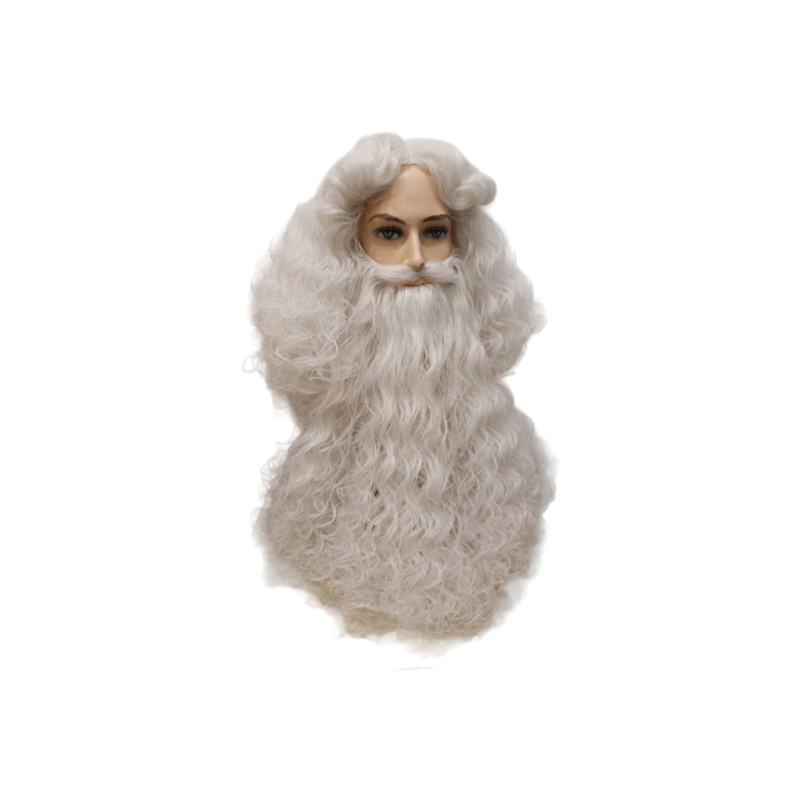 Professional Santa Claus Deluxe Set Wig Beard grayish white | Alegro Athens