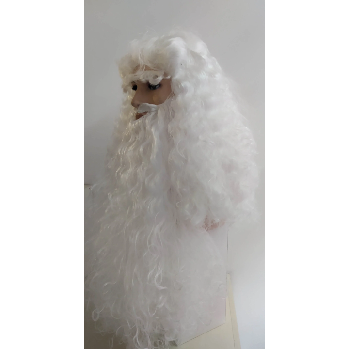 Professional Santa Claus Set Wig Beard white matte | Alegro Athens