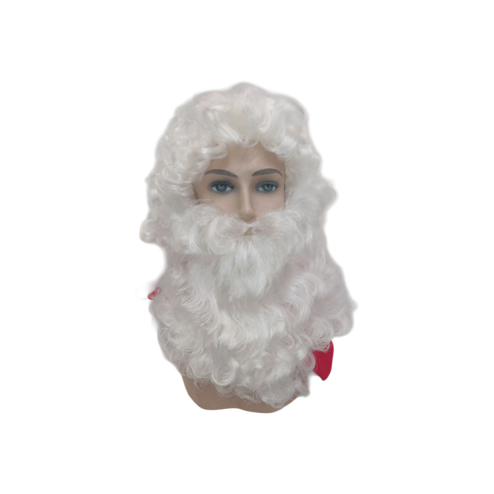 Santa Claus Curly White Wig Deluxe | Professional Performance | Alegro Athens