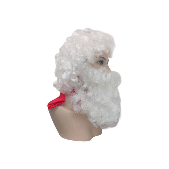 Santa Claus Curly White Wig Deluxe | Professional Performance | Alegro Athens