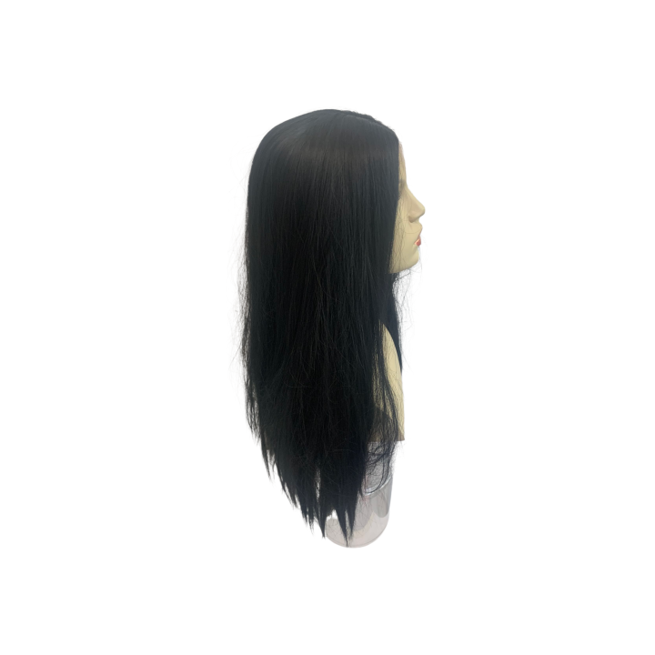 Cosplay Long 80cm. Straight Black Heat Resistant Lace Front Wig