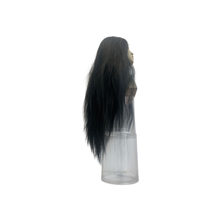 Cosplay Long 80cm. Straight Black Heat Resistant Lace Front Wig