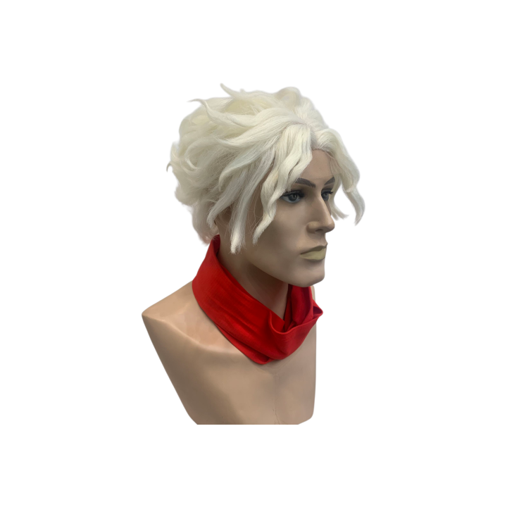 Χειροποίητη Λευκή Περούκα Cosplay με Φουντωτές Τούφες