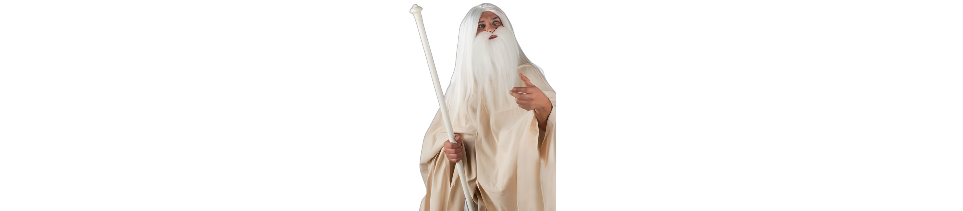 White Wizard's Long Wig