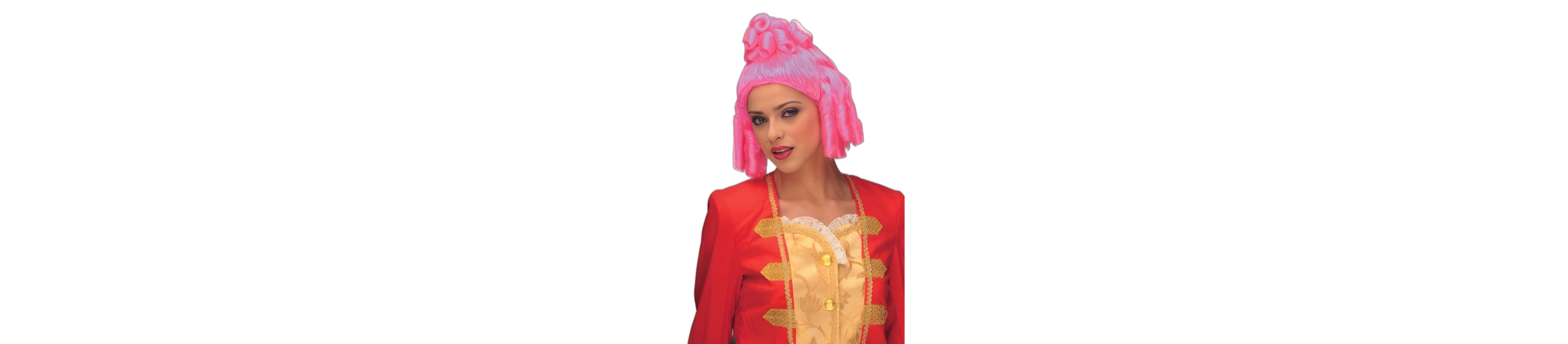 Madame Pompadour Short Pink Stage Wig